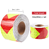 2" X 33ft Reflective Hazard Warning Tape Yellow Red High Intensity Waterproof Reflector Safety Tape Marking Tape for Outdoor Steps AJEW-GF0001-54B-2