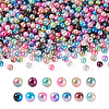 910Pcs 13 Colors Rainbow ABS Plastic Imitation Pearl Beads OACR-CD0001-10-1