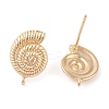 Ocean Style Brass Stud Earring Findings X-KK-N256-09A-G-2