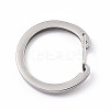 Non-Tarnish 304 Stainless Steel Push Gate Snap Key Clasps STAS-B022-01P-01-3