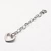 304 Stainless Steel Heart Link Chain Extender FIND-JF00074-04-1