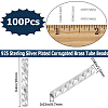 100Pcs Corrugated Brass Tube Beads KK-CN0002-88-2