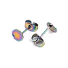 Ion Plating(IP) 304 Stainless Steel Stud Earring Findings STAS-P198-25-6mm-M-2