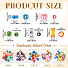 75Pcs 5 Styles Handmade Millefiori Lampwork Beads LAMP-PJ0001-03-4
