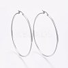 Tarnish Resistant 304 Stainless Steel Big Hoop Earrings EJEW-F105-02P-1