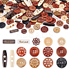 150Pcs 15 Styles Wooden Buttons DIY-PH0031-07-1