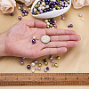 12 Strands 12 Styles Baking Paint Pearlized Glass Pearl Round Bead Strands HY-CW0001-03B-7