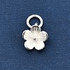 925 Sterling Silver 5-Petal Flower Charms STER-U009-01S-01-2