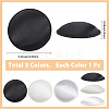3Pcs 3 Colors Satin Imitation Linen Fascinator Hat Base for Millinery AJEW-GF0010-82-2