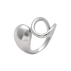 304 Stainless Steel Cuff Rings for Women RJEW-A063-01A-P-2