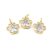 Rack Plating Brass Micro Pave Cubic Zirconia Charms KK-C021-07G-3