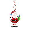 Christmas Santa Claus Handmade Polymer Clay Pendant Decorations HJEW-P017-01F-1