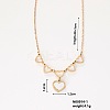 Stylish 304 Stainless Steel & Plastic Heart Pendant Necklaces II9512-1-1