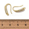 Rack Plating Brass Micro Pave Clear Cubic Zirconia Earring Hooks KK-A231-02G-3