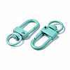 Spray Painted Eco-Friendly Alloy Swivel Snap Hooks Clasps PALLOY-T080-02D-NR-3