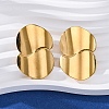 Flat Round 304 Stainless Steel Stud Earrings EJEW-F357-04G-1
