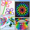 500Pcs UV Plating Acrylic Beads OACR-SP0001-85C-6