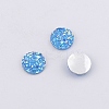 Druzy Resin Cabochons RESI-WH0026-03A-04-1