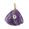 Natural Amethyst Carved Pendants G-G330-02G-01-1
