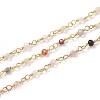 3.28 Feet Natural Mixed Stone Handmade Beaded Chains X-CHC-K008-A05-1
