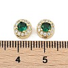 Rack Plating Brass Micro Pave Cubic Zirconia Flat Round Beads LS-KK-C007-13G-05-3