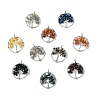 5Pcs Mixed Gemstone Chip Pendants G-YW0002-46-1