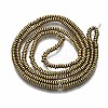 Electroplate Non-magnetic Synthetic Hematite Beads Strands G-T114-58-LG-2
