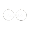 Brass Hoop Earring Findings KK-R112-038E-1