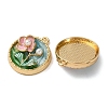 Light Gold Tone Alloy Enamel Pendants ENAM-B028-32KCG-02-2
