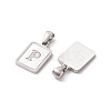304 Stainless Steel Pave Shell Pendants STAS-G327-01P-P-2