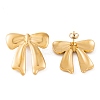 Ion Plating(IP) Bowknot 304 Stainless Steel Stud Earrings for Women EJEW-L272-026G-02-2