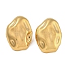304 Stainless Steel Oval Stud Earrings for Women EJEW-U022-04G-1