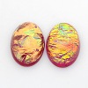 Oval Resin Imitate Opal Cabochons X-CRES-L006-M-2