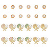 24Pcs 6 Styles Alloy Enamel Cabochons MRMJ-GO0001-06-1