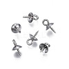 Non-Tarnish 304 Stainless Steel Cup Peg Bails Pendants STAS-S057-59A-P-1
