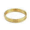 3Pcs Vacuum Plating PVD Vacuum Plating 201 Stainless Steel Bangles Sets for Women BJEW-F476-05G-1