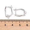 Rack Plating Brass Cubic Zirconia Hoop Earring Findings KK-S374-04P-05-3