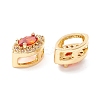 Rack Plating Brass Micro Pave Cubic Zirconia Beads KK-D073-02G-04-NR-2
