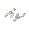 Brass Micro Pave Clear Cubic Zirconia Lobster Claw Clasps KK-Z059-14P-2