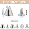 30Pcs Alloy Cone Rivets FIND-GF0008-58P-2