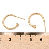 304 Stainless Steel C-shaped Hoop Circle Ball Stud Earrings LS-STAS-K204-04G-3