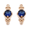 Brass Pave Faceted Glass Connector Charms X-FIND-T070-03C-1