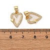 Brass Micro Pave Cubic Zirconia Pendants KK-D390-25G-02-3
