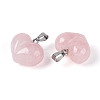 Natural Rose Quartz Chunky Pendants G-T143-19C-2
