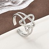 304 Stainless Steel Open Cuff Rings for Women RJEW-A079-07A-P-2