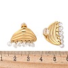 Triangle Stainless Steel Clear Cubic Zirconia Stud Earrings EJEW-D303-05G-3