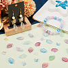 100Pcs 10 Style Two Tone Transparent Spray Painted Glass Pendants GLAA-SC0002-15-4