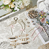 Alloy & Velvet & Polyester Pendants & Alloy Safety Pin Brooch AJEW-SP0002-07-3