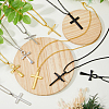9Pcs 9 Style Stainless Steel & Alloy Cross Pendant Necklaces Set NJEW-FI0001-21-5