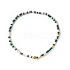 St. Patrick's Day Brass & Glass Seed Bead Stretch Bracelets for Women LS-MR9061-2-1